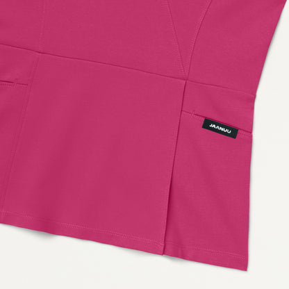 Isla Mock-Wrap UltraSOFT™ Scrub Top - Wild Berry