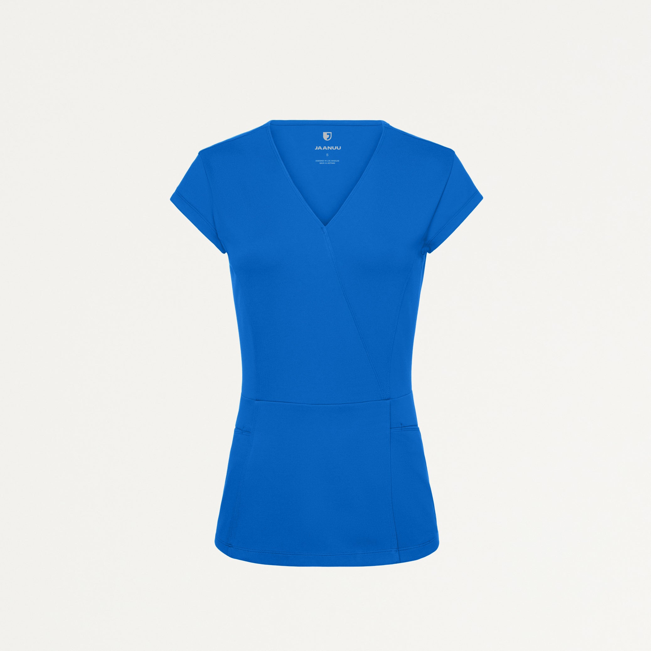 Isla Mock-Wrap UltraSOFT™ Scrub Top - Royal Blue