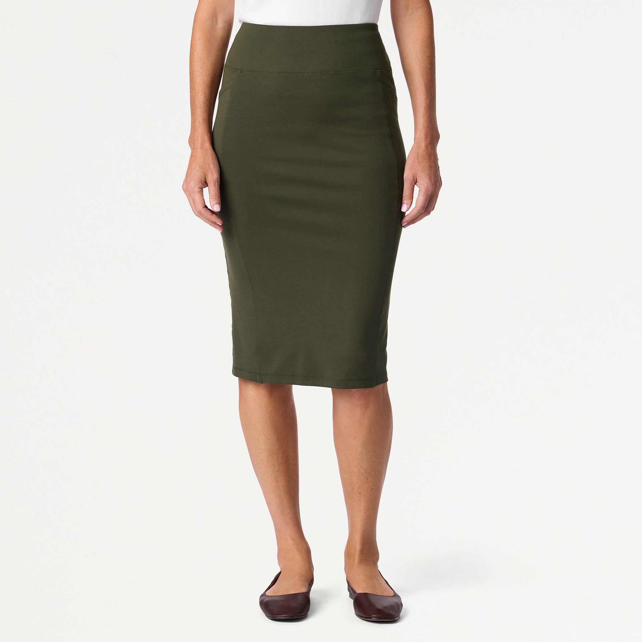 The Scrub Skirt - Deep Olive