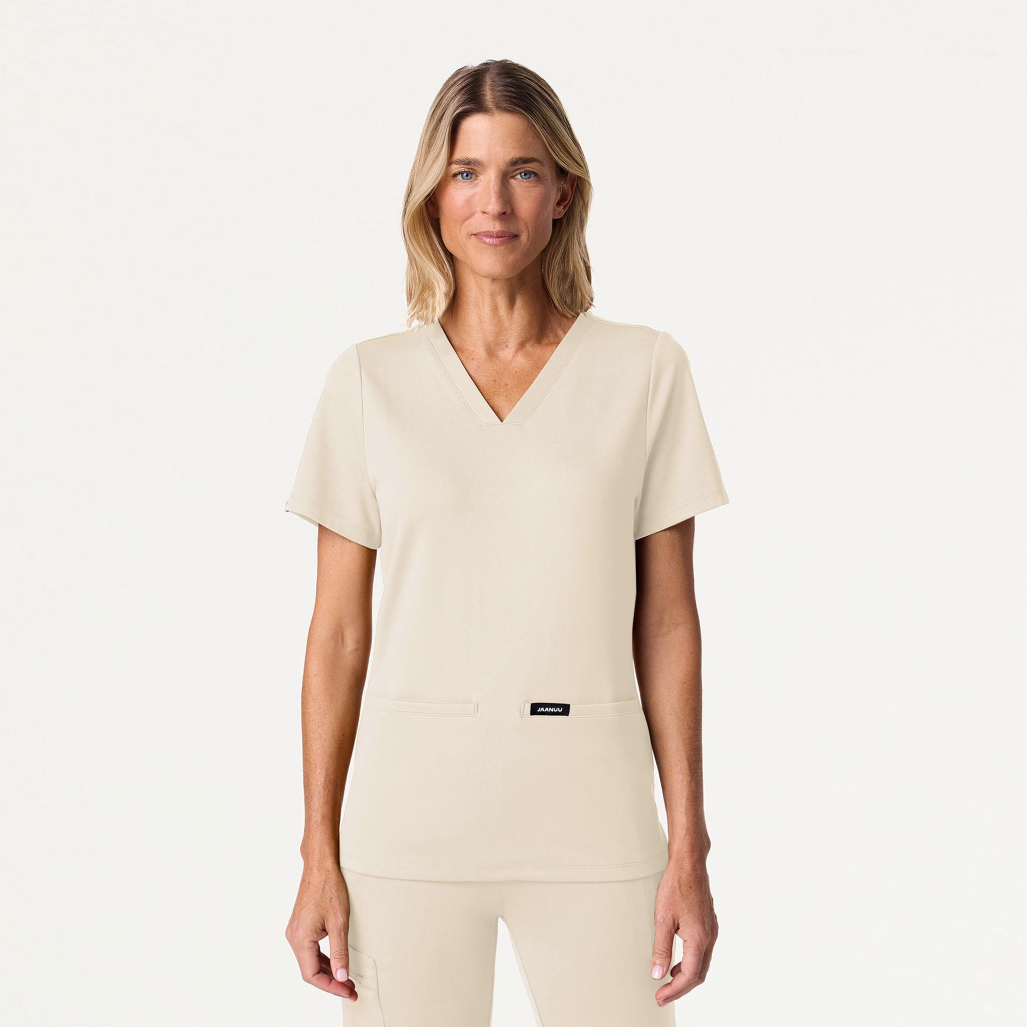 Cesi Slim UltraSOFT™ Scrub Top - Birch