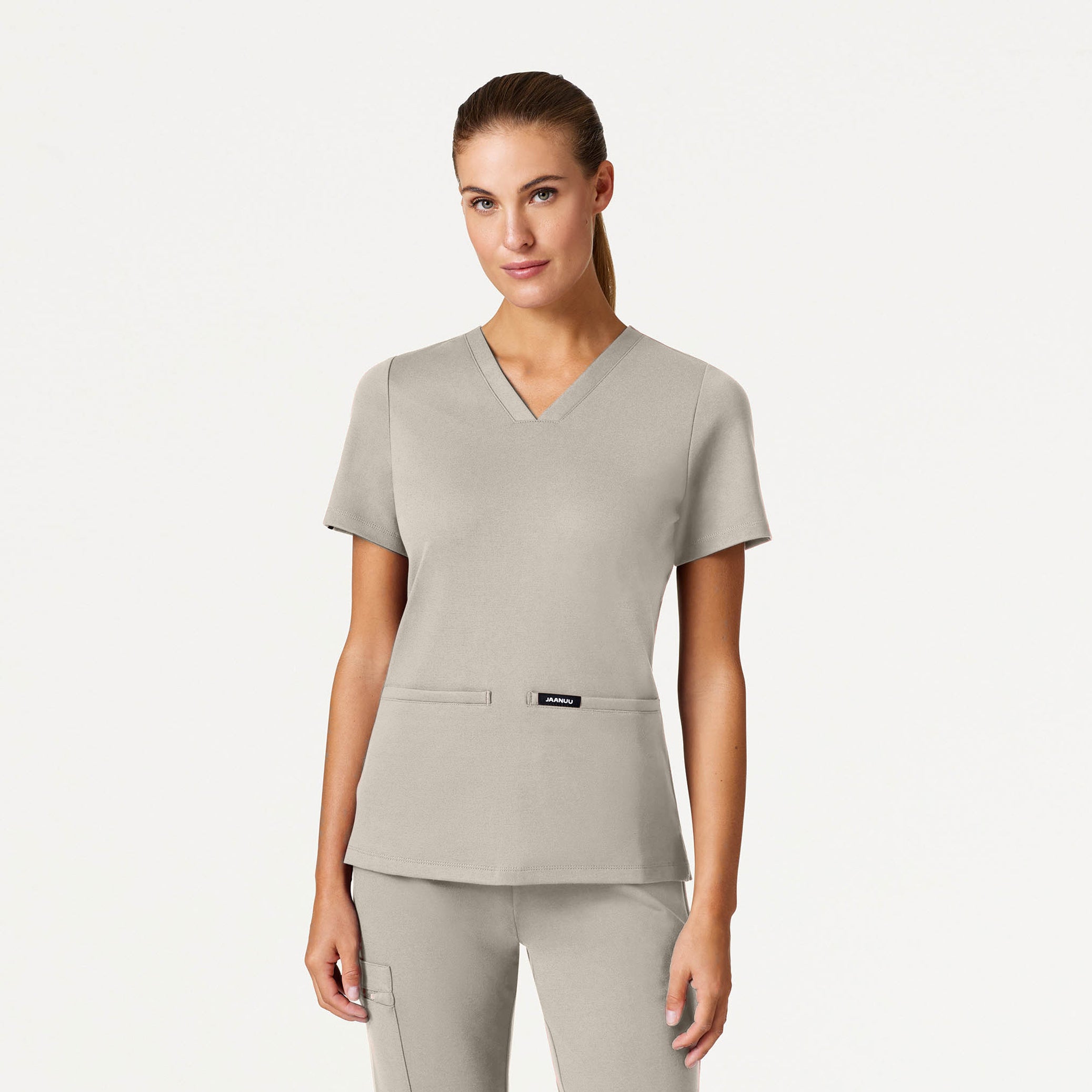 Cesi Slim UltraSOFT™ Scrub Top - Fog