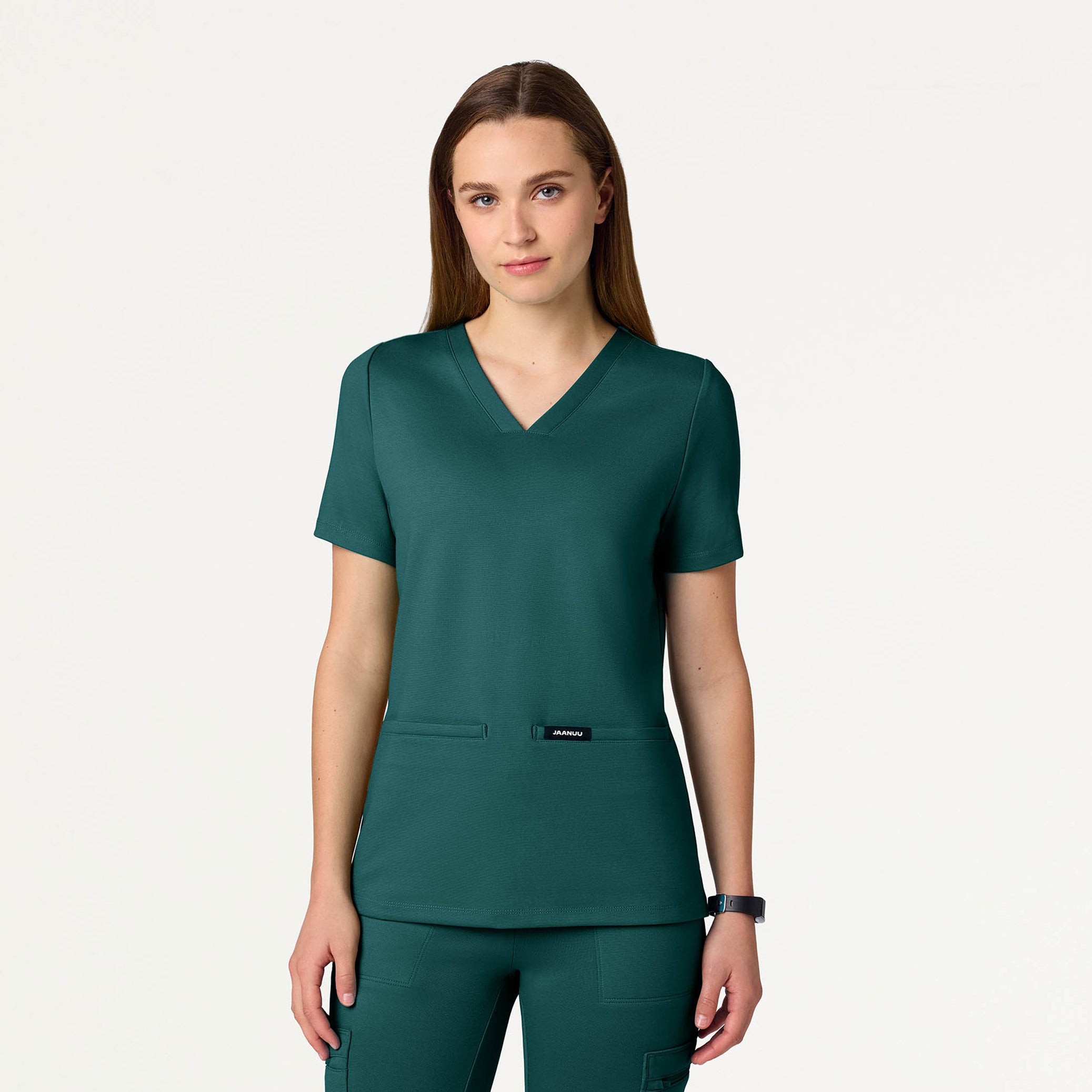 Cesi Slim UltraSOFT™ Scrub Top - Midnight Green