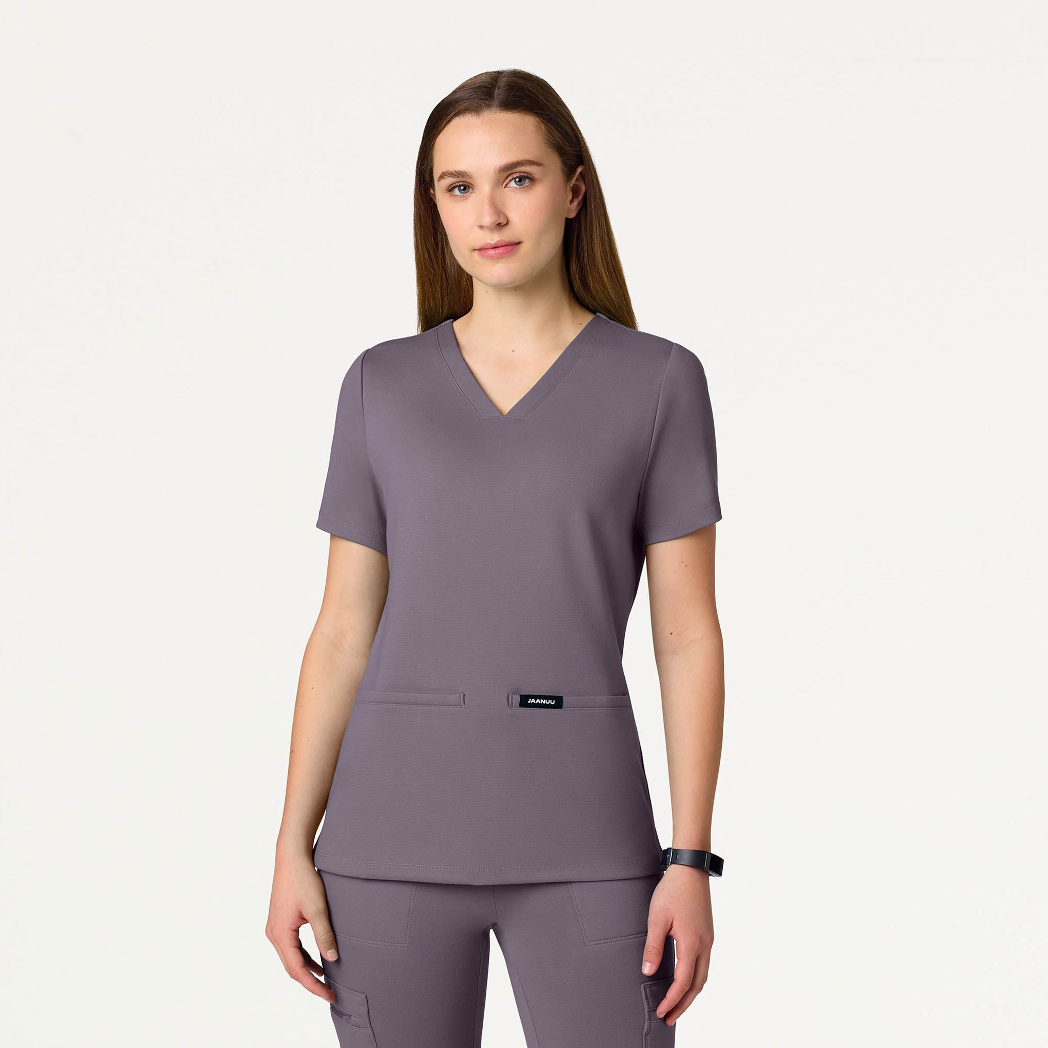 Cesi Slim UltraSOFT™ Scrub Top - Titanium