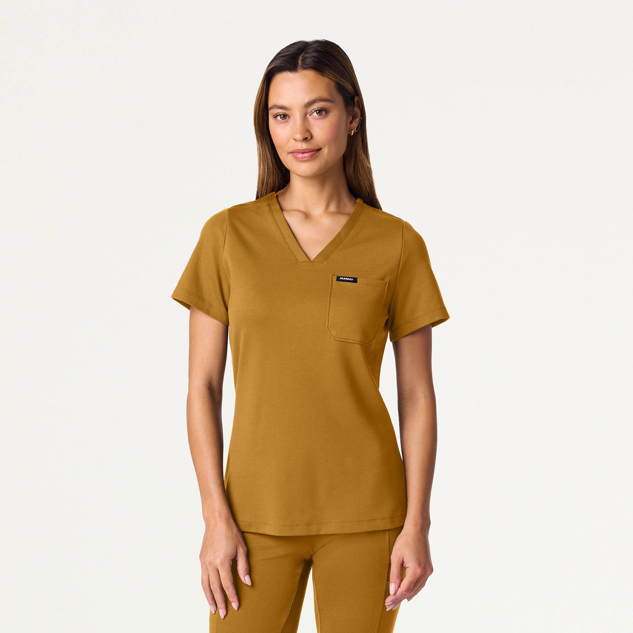 Rhena Slim UltraSOFT™ Scrub Top - Cider