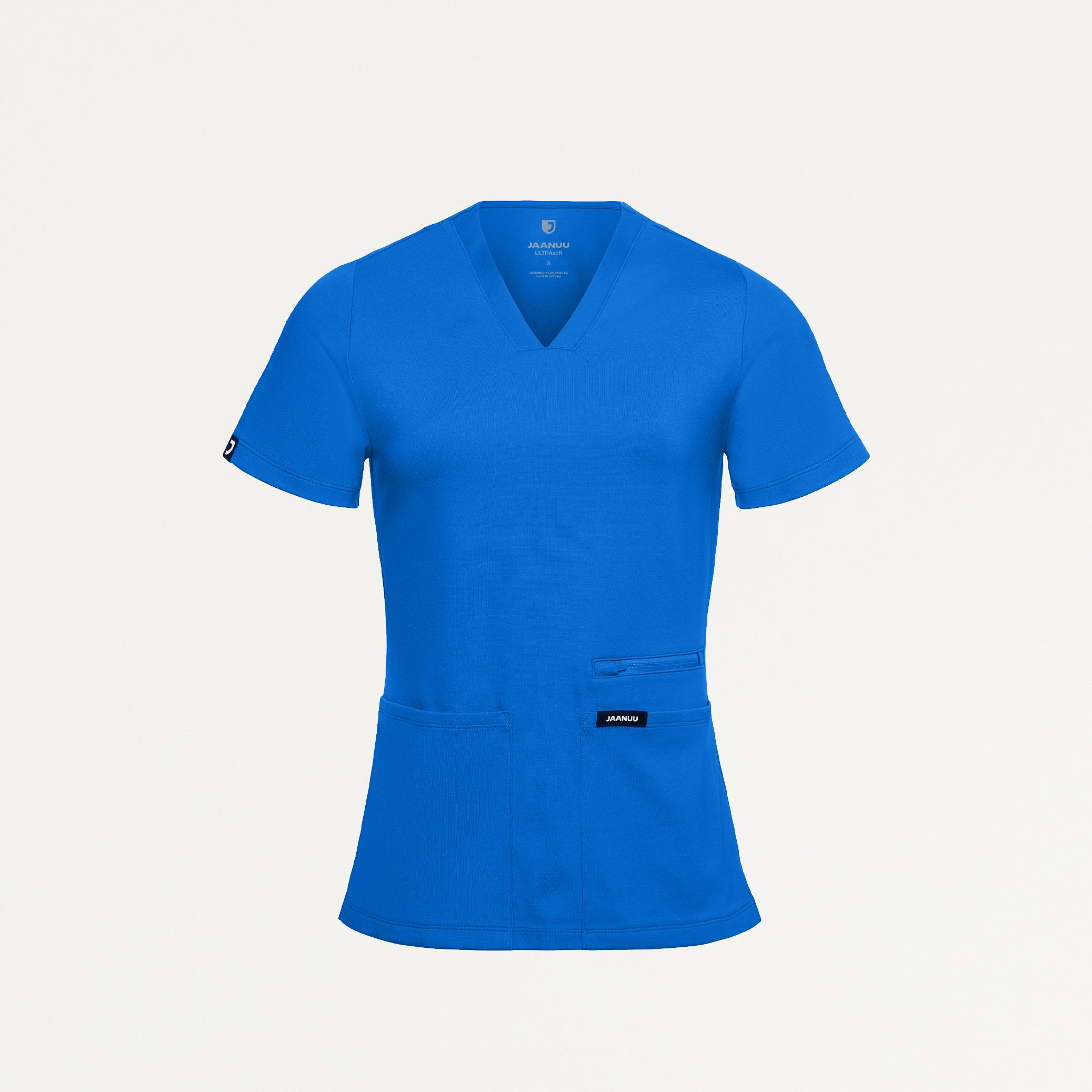Kass Slim 4-Pocket UltraSOFT™ Scrub Top - Royal Blue