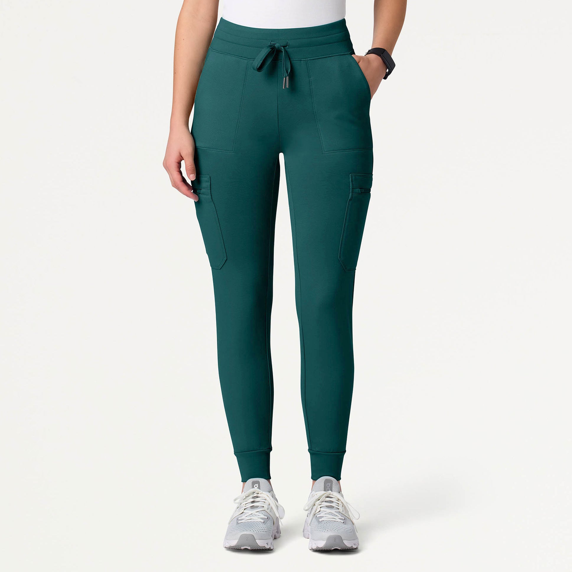 Kait 10-Pocket Skinny UltraSOFT™ Scrub Jogger - Midnight Green