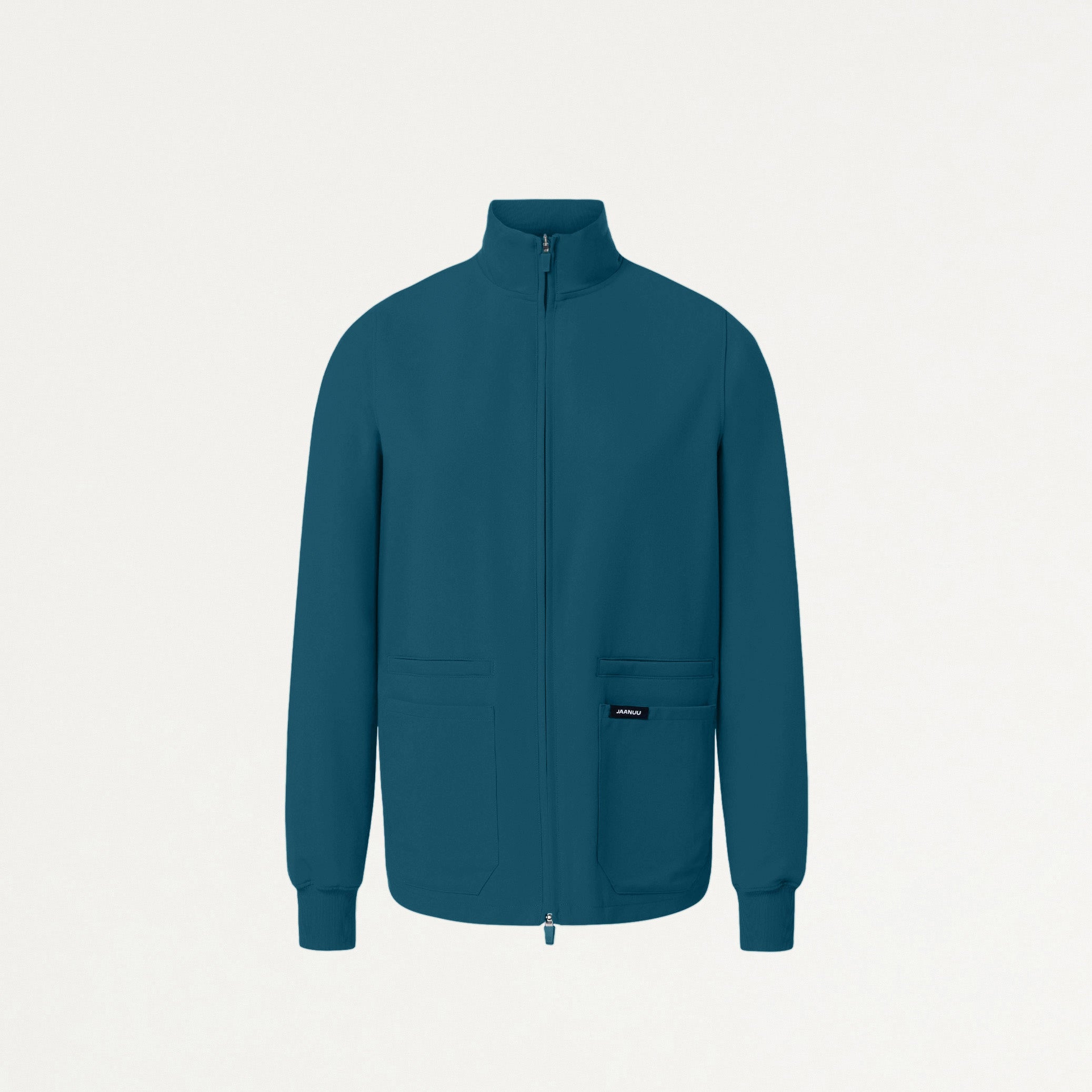 Ceri Essential 6-Pocket Scrub Jacket - Caribbean Blue