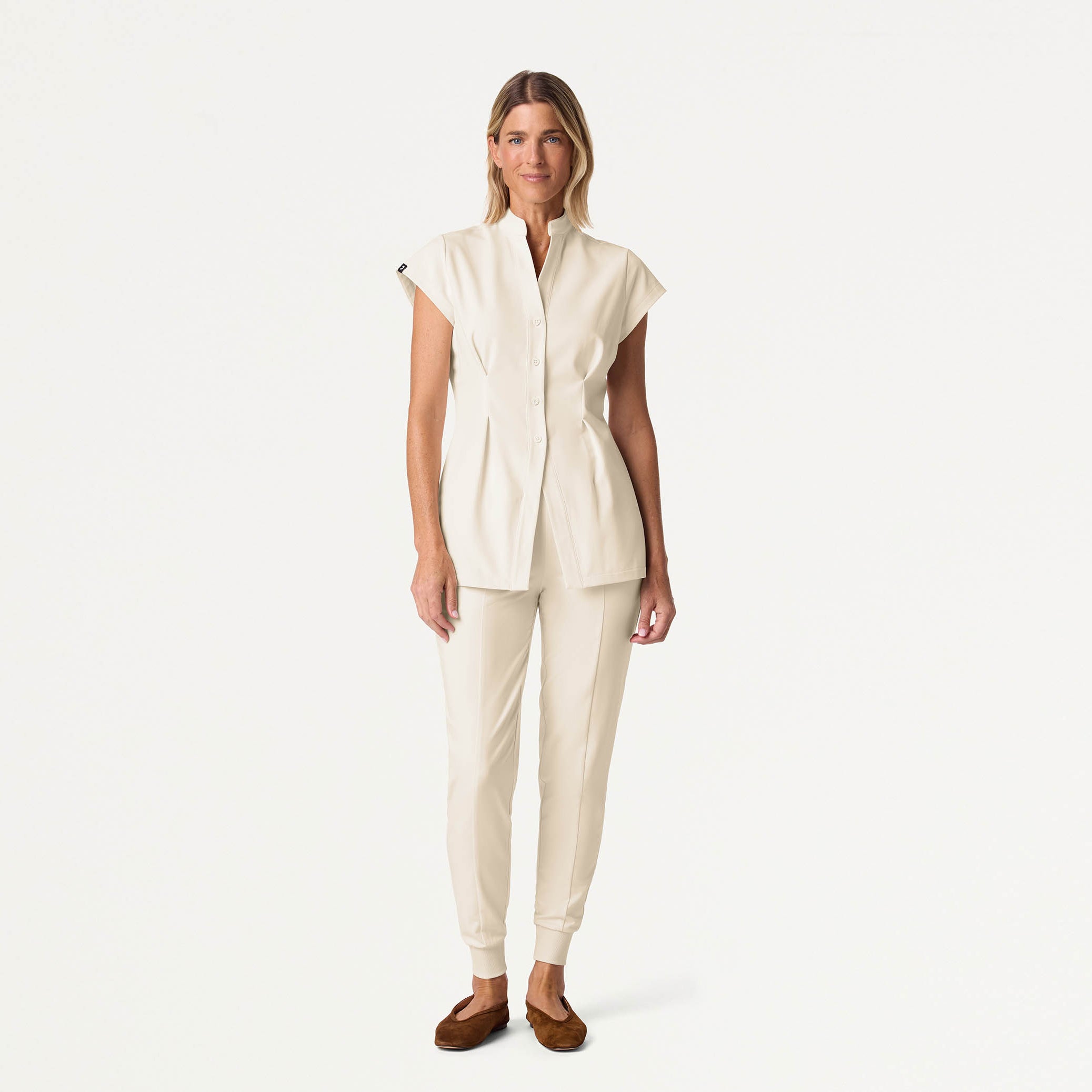 The Tailored Tunic Scrub Set - Birch