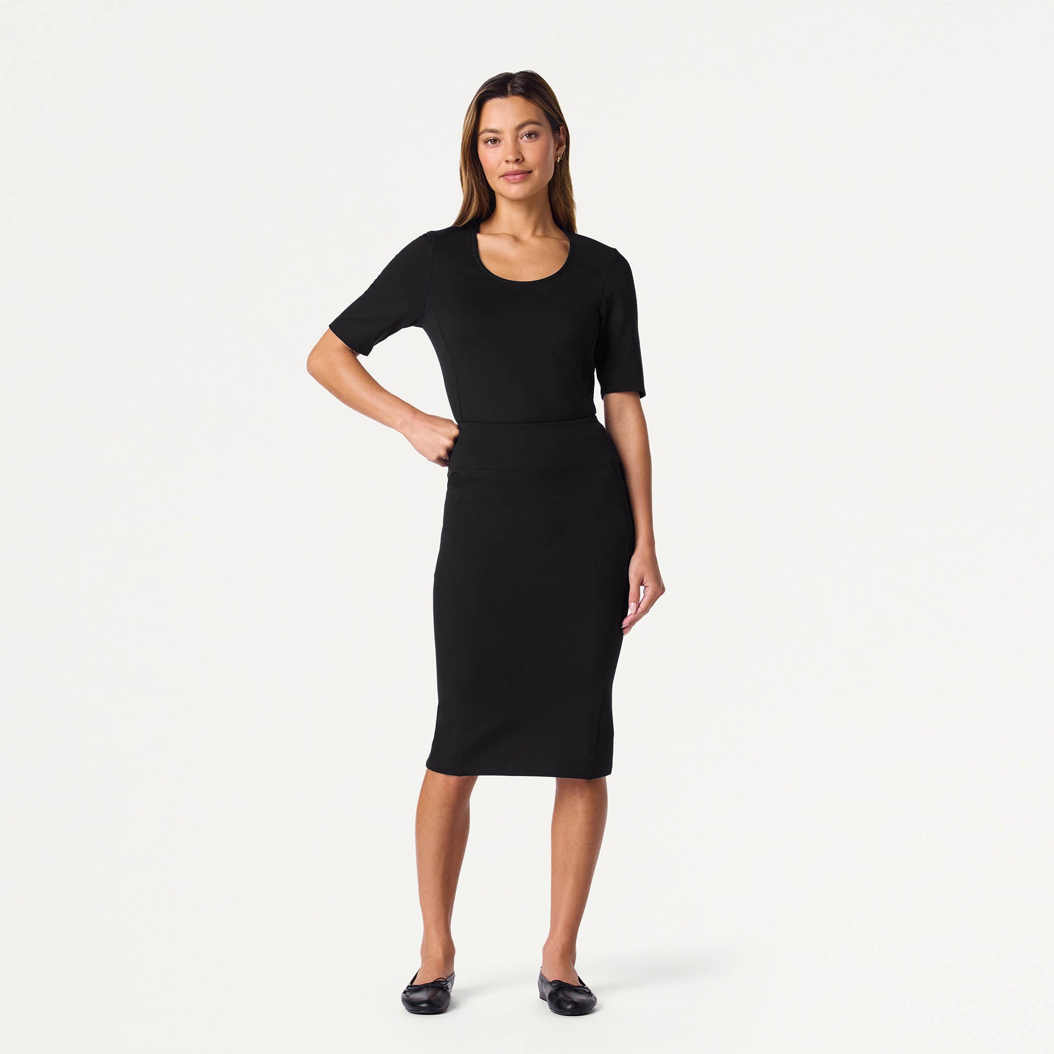 The UltraSOFT™ Skirt Scrub Set - Black