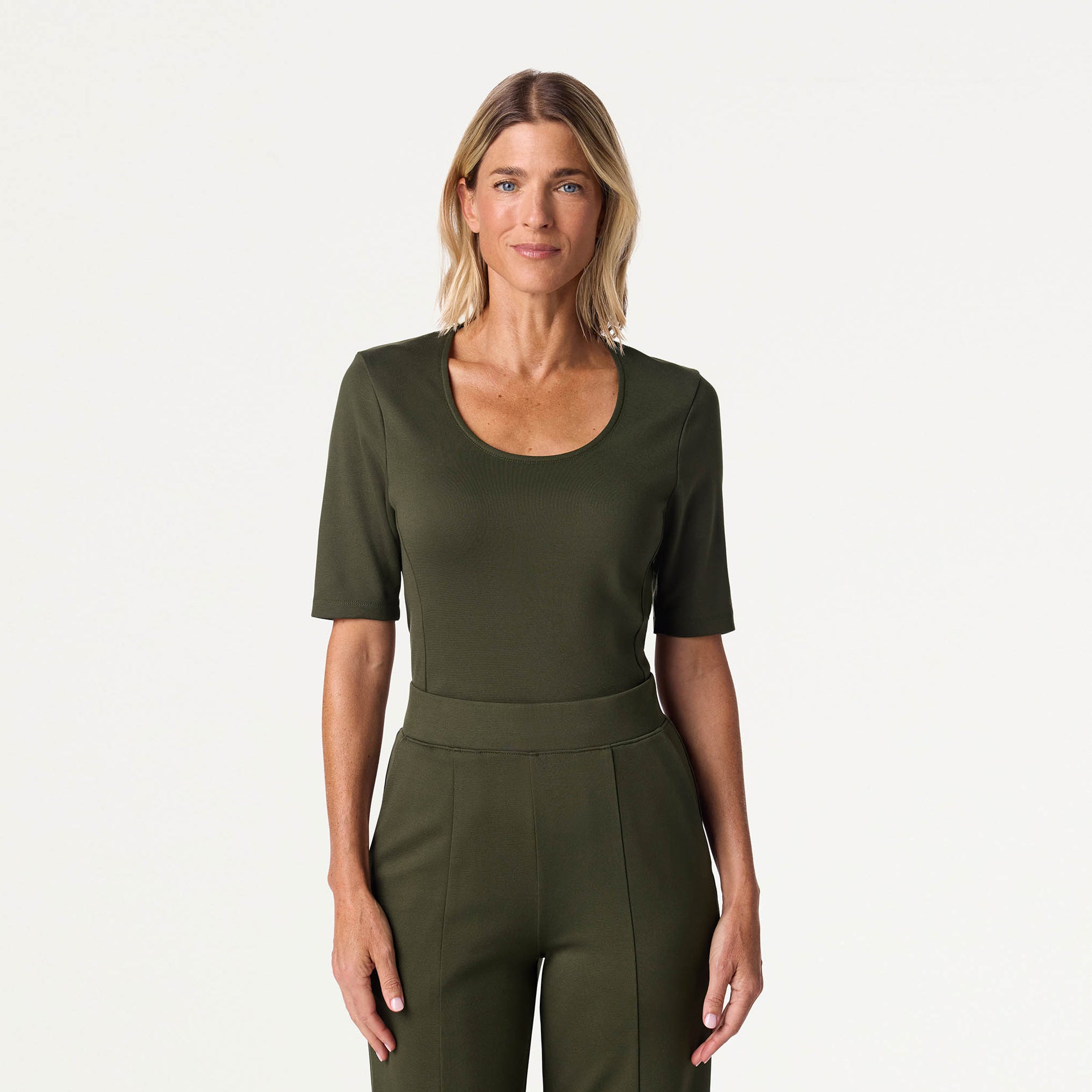 The UltraSOFT™ Skirt Scrub Set - Deep Olive